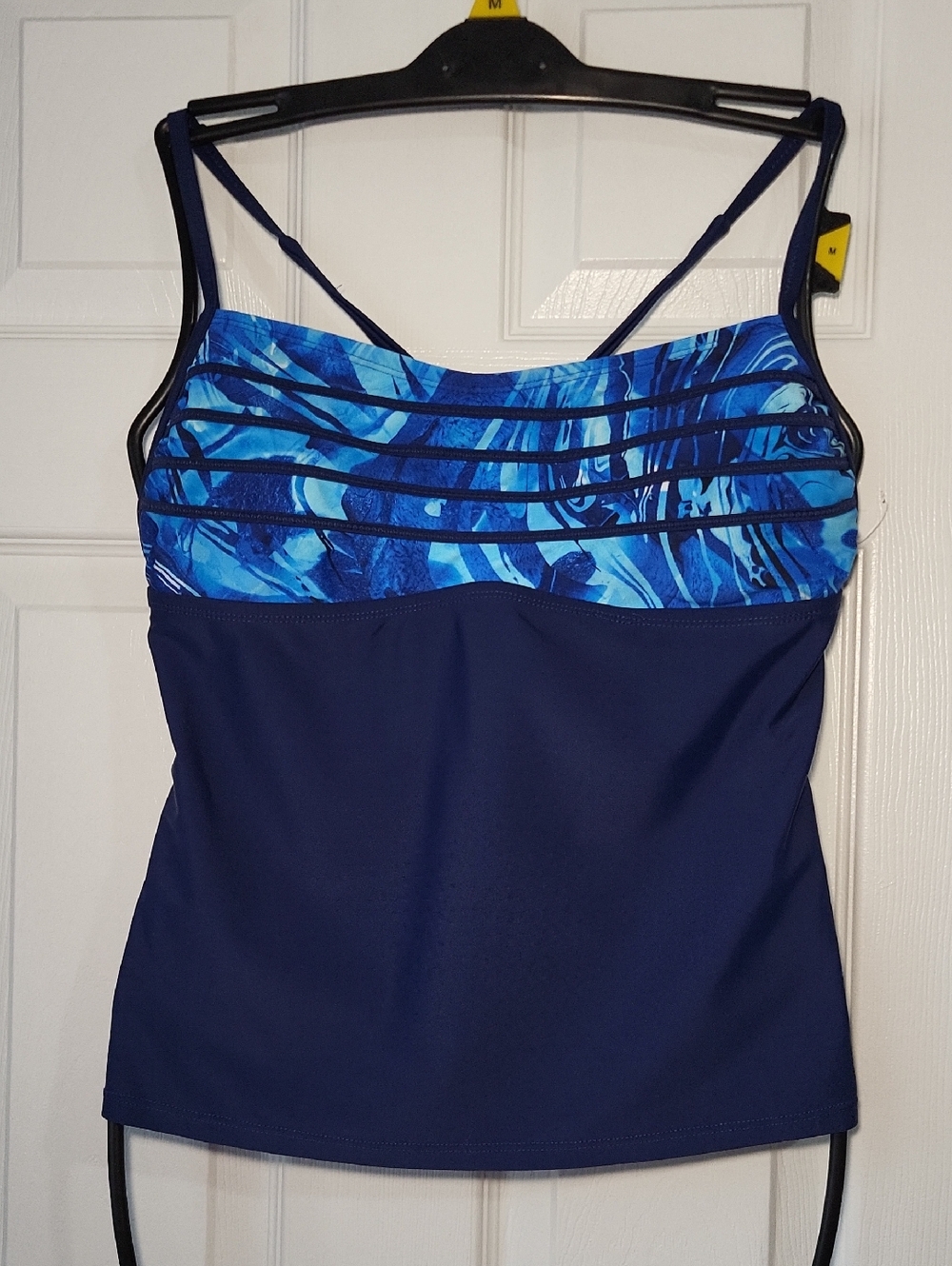 New Women's Blue Swim Top Size L